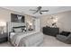 This bedroom offers a comfortable layout and an adjoining bathroom at 15319 Soaring Bluff Dr, Montverde, FL 34756