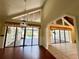 Elegant dining area with views of the pool and natural light at 2155 Palm View Dr, Apopka, FL 32712