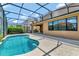 Relaxing backyard pool area featuring a screened enclosure with a concrete patio at 2311 Victoria Dr, Davenport, FL 33837