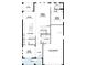 Downstairs floorplan featuring the kitchen, Gathering room, flex room and a 3 car garage with clearly labeled dimensions at 2672 Great Heron Ave, St Cloud, FL 34773