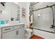 Bright bathroom featuring a tub and shower at 2905 Tupelo Loop, St Cloud, FL 34772
