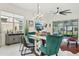 Modern dining area with elegant decor, contemporary light fixtures, and an open floor plan at 2905 Tupelo Loop, St Cloud, FL 34772