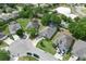 This aerial view showcases a beautiful neighborhood with lush greenery, manicured lawns, and well-spaced homes at 3281 Saloman Ln, Clermont, FL 34711