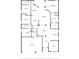 Floor plan layout of home with dimensions, including four bedrooms, three baths, Gathering and living rooms at 3281 Saloman Ln, Clermont, FL 34711