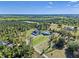 Aerial view of a modern home surrounded by trees and large parcel of land in a country setting at 8003 Lake Nellie Rd, Clermont, FL 34714
