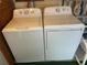 Clean laundry area featuring a matching GE washer and dryer set at 117 Darlene Ct, Davenport, FL 33897