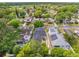 Birds-eye view of home nestled in a neighborhood of manicured lawns and mature trees at 1209 Gunnison Ave, Orlando, FL 32804