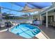 Sparkling pool is surrounded by a screened enclosure, providing a refreshing oasis for relaxation and recreation at 1701 Knotting Hill Dr, Orlando, FL 32835