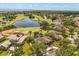 Stunning aerial view of homes overlooking a golf course, pond and lush landscaping at 1723 Lee Janzen Dr, Kissimmee, FL 34744