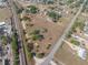 Expansive aerial view showcasing the property's size, surrounding landscape, and nearby railroad tracks at 2300 Olsen Rd, Haines City, FL 33844