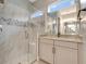 Bathroom with tile shower and glass doors at 2335 Symphony Cir, St Cloud, FL 34771