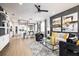 Contemporary living room featuring a modern design with stylish decor and open floor plan at 2547 Great Heron Ave, St Cloud, FL 34773