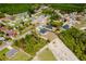 An aerial view showcases the neighborhood and nearby undeveloped land surrounding a new construction home at 2596 Sw 146 St, Ocala, FL 34473