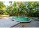 Backyard in-ground swimming pool surrounded by a wooden deck perfect for lounging and outdoor entertainment at 30542 Hoylake St, Sorrento, FL 32776