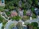 Overhead view of house revealing lush landscaping, and ideal backyard pool at 320 Remington Dr, Oviedo, FL 32765