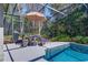 Comfortable outdoor patio and screened-in pool with ample space to relax and entertain at 320 Remington Dr, Oviedo, FL 32765