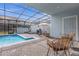Inviting screened-in pool with comfortable seating and covered dining, great for backyard entertaining at 3838 Lana Ave, Davenport, FL 33897