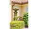 Water fountain surrounded by greenery at the entrance of the house at 9178 Panzani Pl, Windermere, FL 34786