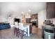 Modern kitchen with a breakfast bar and stainless steel appliances at 936 Dandridge Dr, Deltona, FL 32725