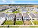 A neighborhood aerial view of the property, clearly showing the property lines at 14613 Erice Ave, Clermont, FL 34714