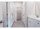 Bathroom with shower and walk in closet space at 170 Blaine St, Eustis, FL 32726
