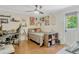 Spacious bedroom with a ceiling fan, decor, and a door leading to the outside at 1710 Alvarado Ct, Longwood, FL 32779