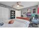 Bedroom featuring a ceiling fan and closet at 1905 Lady Ave, Ocoee, FL 34761