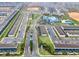 An aerial view of the community highlighting its layout, landscaping, and proximity to amenities at 301 Jetty Way, Davenport, FL 33897