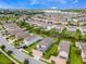 Aerial view of a residential neighborhood featuring landscaped yards and community amenities at 321 Falls Dr, Kissimmee, FL 34747