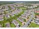 Aerial view of a neighborhood with mature trees and green spaces at 321 Falls Dr, Kissimmee, FL 34747