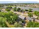 An aerial view of a neighborhood with lush trees, a serene lake, and well-maintained homes at 4246 Clarinda St, Orlando, FL 32811