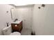 Modern bathroom featuring stylish vanity, toilet, and decorative accents for a clean, updated look at 4443 Doris Dr, New Smyrna Beach, FL 32169