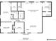 Detailed floor plan showcasing the layout with dimensions for the living spaces and bedrooms at 4443 Doris Dr, New Smyrna Beach, FL 32169