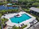 Gorgeous aerial view of the pool area with water views at 5144 City St # 211, Orlando, FL 32839