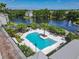Beautiful aerial view of pool and waterfront at 5144 City St # 211, Orlando, FL 32839