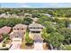 An aerial view of the neighborhood displays the mature tree canopy at 14522 Old Thicket Trace, Winter Garden, FL 34787