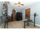 A versatile spare bedroom designed to double as a home gym and includes additional storage at 1512 Southwind Ct, Casselberry, FL 32707