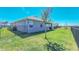 Spacious backyard with green grass, a black fence, and a young tree at 18851 Rawson St, Orlando, FL 32827