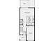 First floor floorplan featuring an open kitchen, great room, half bath, foyer, porch and patio at 2588 Penguin Blvd, Davenport, FL 33837