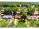 High aerial shot of a neighborhood with tree-lined streets at 5831 Nw 58Th Ter, Ocala, FL 34482