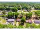 Wide aerial view showcasing a neighborhood with lush trees and greenery at 5831 Nw 58Th Ter, Ocala, FL 34482