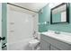 Bathroom featuring tub/shower combination, vanity and toilet at 610 Cranes Way # 207, Altamonte Springs, FL 32701