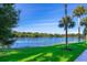 Scenic view of a serene lake surrounded by lush greenery and palm trees at 610 Cranes Way # 207, Altamonte Springs, FL 32701