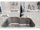 Close up of a wide and deep kitchen sink with a touchless motion sensor faucet at 11005 Cypress Leaf Dr, Orlando, FL 32825