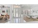 Bright foyer with white tile floors, a glass front door, high ceilings, and adjacent living spaces at 11139 Camden Park Dr, Windermere, FL 34786