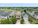 An aerial view of homes backing onto a golf course showcasing the community layout at 1539 Corolla Ct, Reunion, FL 34747