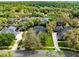 An aerial view displaying houses with mature trees and greenery in the surrounding neighborhood at 1682 Wingspan Way, Winter Springs, FL 32708