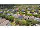 An elevated view shows a neighborhood with well-maintained lawns and mature trees providing shade at 1825 Saffron Plum Ln, Orlando, FL 32828