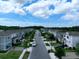 New homes line a quiet neighborhood street with lush landscaping and blue skies at 2252 Emerald Springs Dr, Apopka, FL 32712