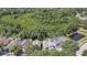 Aerial view of the property with lush landscaping and a private pond at 271 Morning Glory Dr, Lake Mary, FL 32746